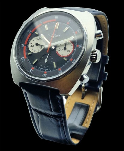 Męski stalowy LONGINES VALJOUX 72 chronograf z 1969r.