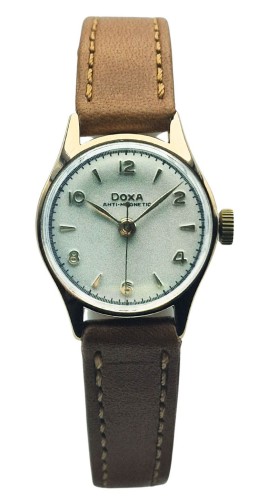 Złota 14K Doxa Anti-Magnetic z lat 50. - perfekcyjny stan! Kraków zegarek mechaniczny.