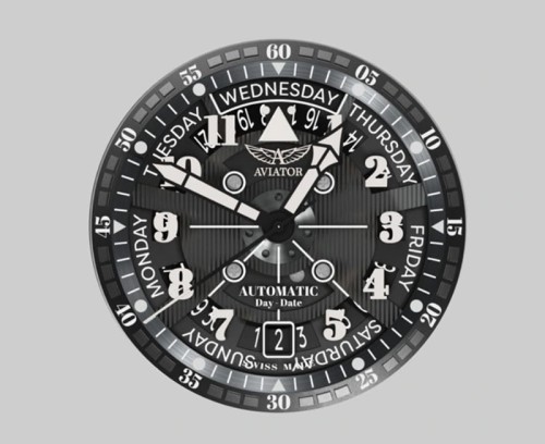 Zegarek Aviator Douglas Day Date Meca 41 V.3.36.0.284.4 tarcza