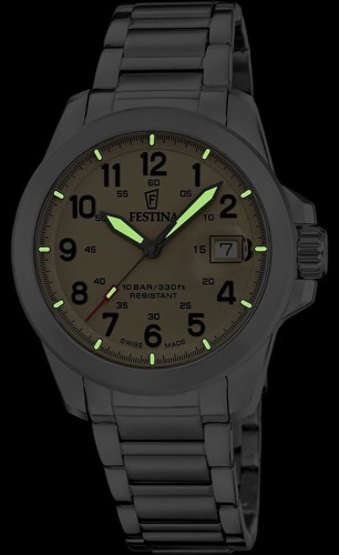 zegarmistrz Zegarek Festina Swiss Made 20081/1 (F20081/1) w zestawie z dwoma paskami