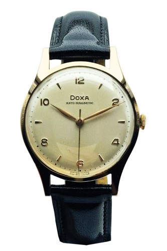 Złota 14K Doxa Anti-Magnetic lata 50. - doskonały stan!