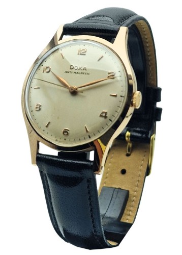 Złota 14K Doxa Anti-Magnetic lata 50. - doskonały stan!