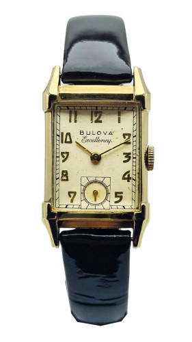 Pozłacany zegarek Bulova Excellency z lat 40 - stan bardzo dobry