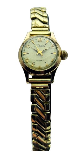 Damska pozłacana Nivada ETA Cal. 1170 - doskonały stan!