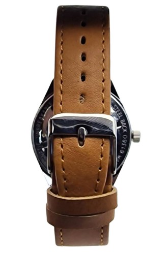 Atlantic worldmaster-brazowy pasek skórzany-styl retro.