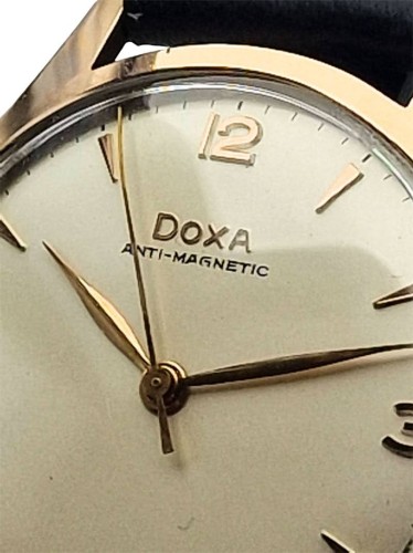 Piękna garniturowa złota 14K (585) Doxa - Doskonały stan!