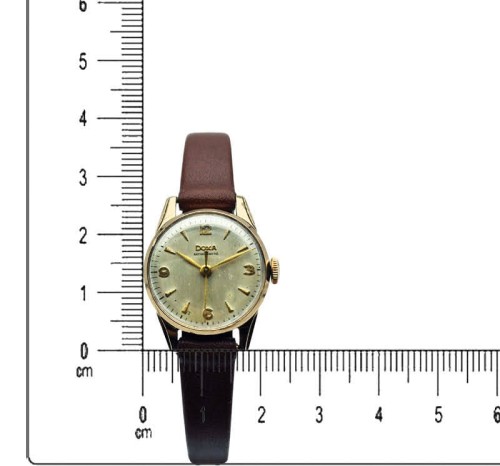 Damska złota 14K Doxa Anti-Magnetic z lat 50. - perfekcyjny stan!