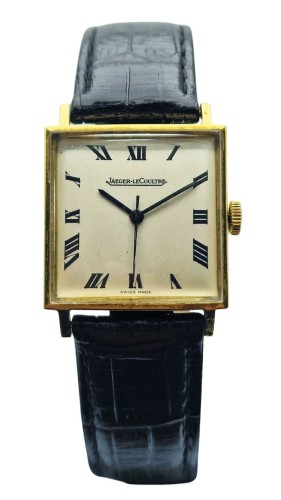 Złoty 18K Jaeger-LeCoultre Square 1947r. - unikat! Nakręcany zegarek