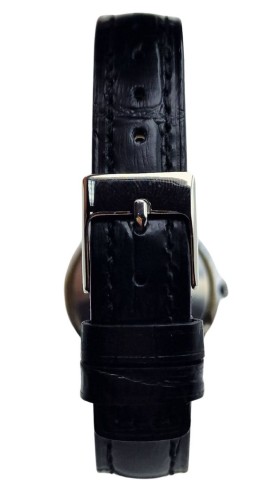 Elegancki czarny pasek do zegarka Zaria – klasyczny styl retro dla kolekcjonera