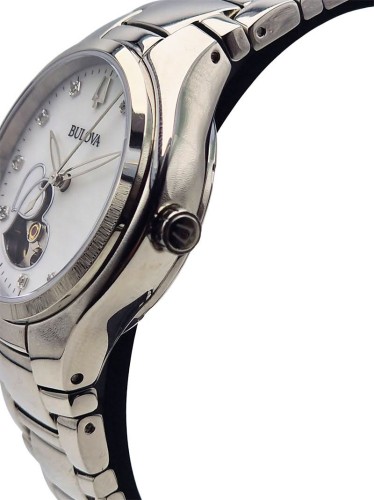 Bulova Automatic Ladies Open Heart - Fabryczny komplet!