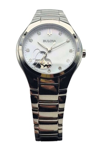Bulova Automatic Ladies Open Heart - Fabryczny komplet!