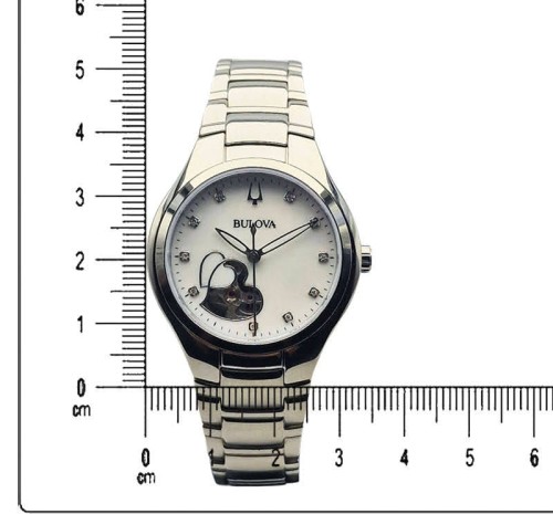 Bulova Automatic Ladies Open Heart - Fabryczny komplet!