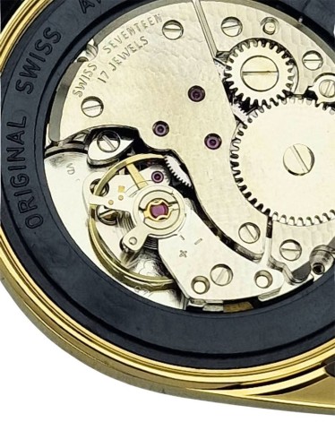 Pozłacany Atlantic Worldmaster Original 17 Jewels - piękny stan!