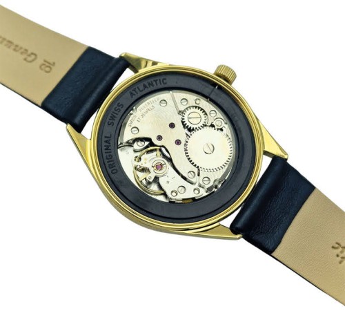Pozłacany Atlantic Worldmaster Original 17 Jewels - piękny stan!