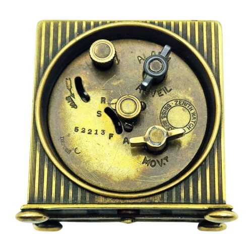 Unikatowy Zenith Travel Alarm Clock Art Déco lata 30. - doskonały stan!
