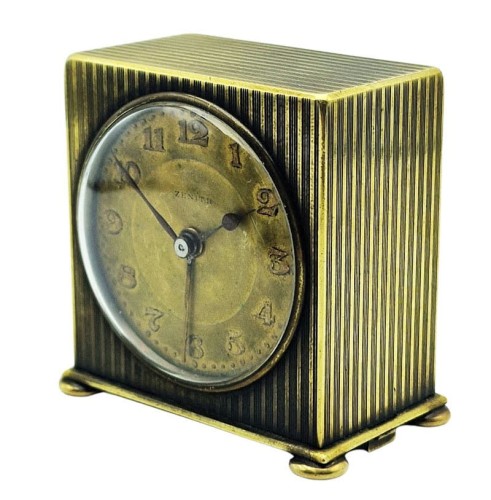 Unikatowy Zenith Travel Alarm Clock Art Déco lata 30. - doskonały stan!