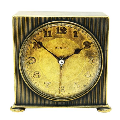 Unikatowy Zenith Travel Alarm Clock Art Déco lata 30. - doskonały stan!