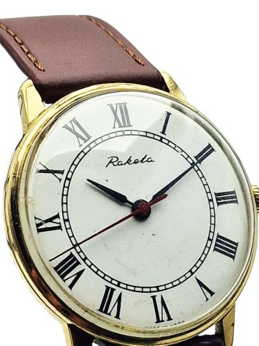 Biała tarcza rzymskie cyfry Raketa stan idealny retro