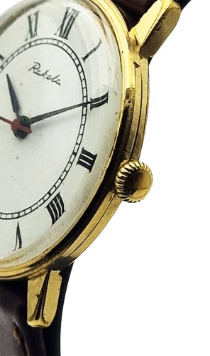 Zegarek mechaniczny Raketa CCCP złocony klasyk męski