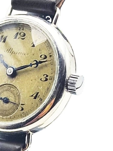Srebrna 0.900 Alpina Cal.762 lata 30. - unikat w doskonałym stanie!