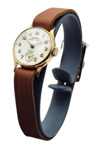 Złota 18K damska Delbana lata 50. - doskonały stan!