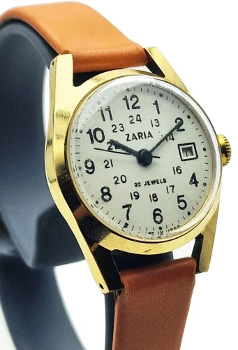 Damska pozłacana Zaria 22 Jewels - doskonały stan!