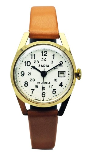 Damska pozłacana Zaria 22 Jewels - doskonały stan!