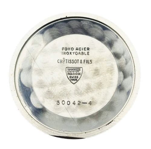 Gładki, stalowy dekiel Tissot – minimalistyczny design lat 50