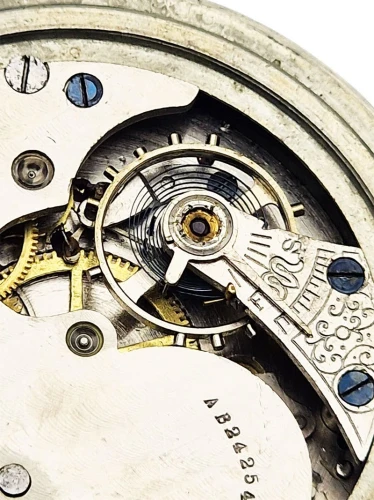 Waltham Pocket Watch 18s Model 1899 - koperta Silverode z lokomotywą!