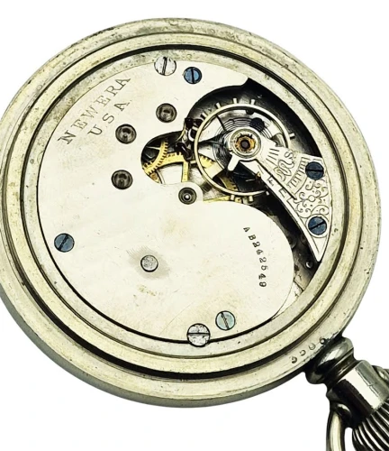 Waltham Pocket Watch 18s Model 1899 - koperta Silverode z lokomotywą!