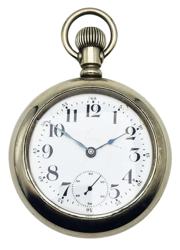 Waltham Pocket Watch 18s Model 1899 - koperta Silverode z lokomotywą!