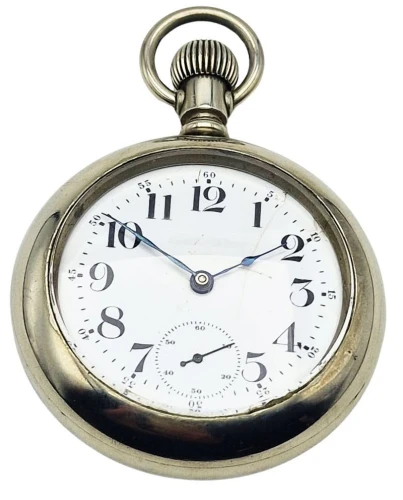 Waltham Pocket Watch 18s Model 1899 - koperta Silverode z lokomotywą!