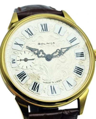 Zegarek Mołnia pasówka złota koperta