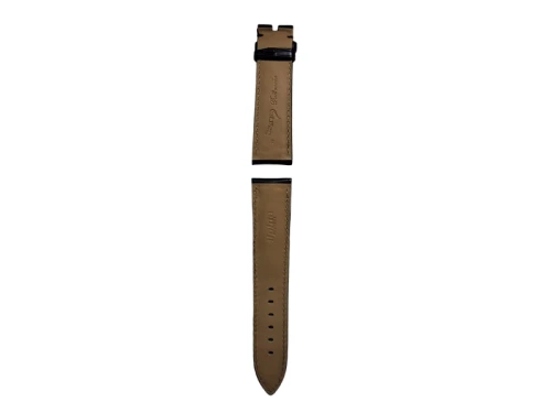 pasek Alpina z czarnej skóry krokodyla 22mm