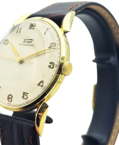 Złoty 14K Tissot Antimagnetique Cal. 27B-21 z 1950r. - perfekcyjny!