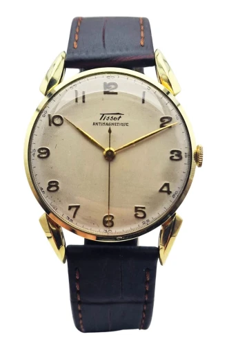 Złoty 14K Tissot Antimagnetique Cal. 27B-21 z 1950r. - perfekcyjny!