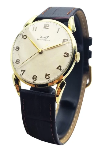 Złoty 14K Tissot Antimagnetique Cal. 27B-21 z 1950r. - perfekcyjny!