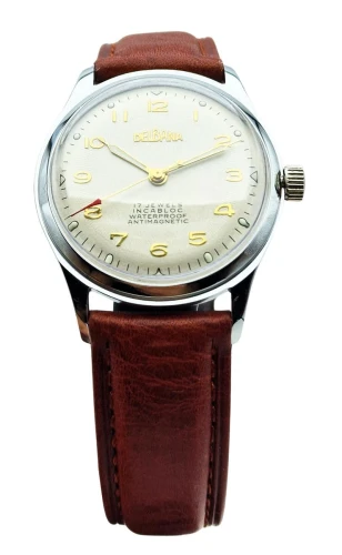 Elegancki zegarek mechaniczny Delbana po renowacji
