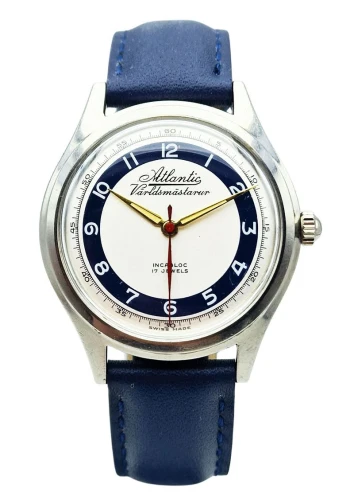 Zegarek vintage Atlantic Världsmästarur luksusowy zegarek mechaniczny Kraków