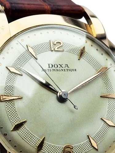 Złota 14K Doxa Anti-Magnetique Cal. 1147 lata 50. - idealny stan!