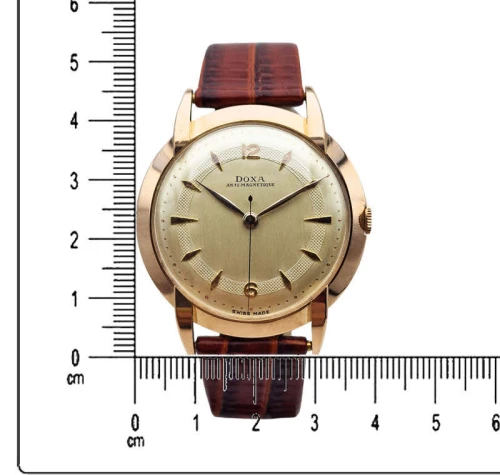 Złota 14K Doxa Anti-Magnetique Cal. 1147 lata 50. - idealny stan!