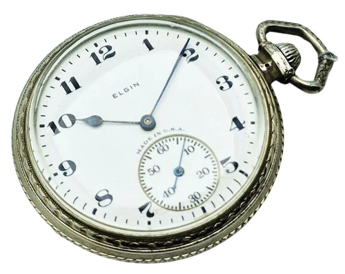 Piękny Elgin 14K White Gold Filled z 1926r. - idealny stan!