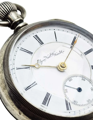 Srebrny 800. Elgin B.W. Raymond z 1889r - idealny, 100% oryginał!