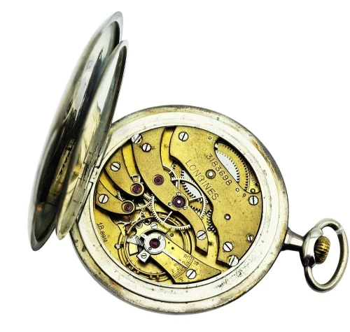 Srebrny 0.900 Longines Cal. 18.89M z 1914r. - doskonały stan!