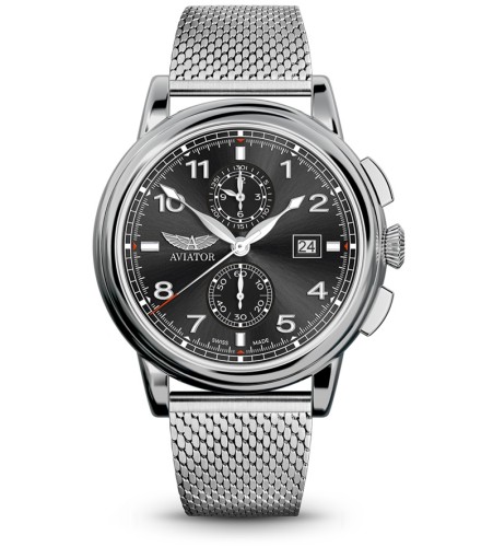 Zegarek Aviator Douglas Quartz Chronograph V.2.45.0.405.5 (V24504055)
