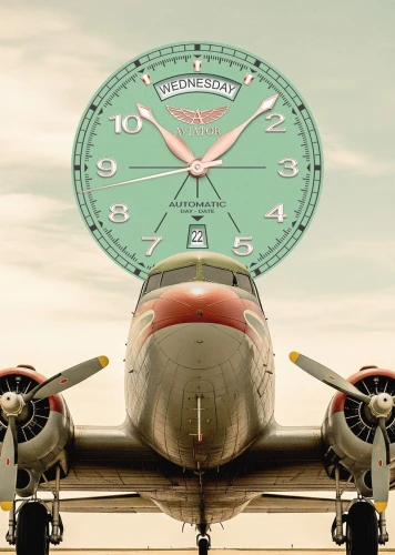 Zegarek Aviator Douglas Day Date Limited Edition V.3.44.2.404.4 (V34424044)
