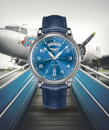 Zegarek Aviator Douglas Day Date Limited Edition V.3.44.0.401.4 (V34404014)