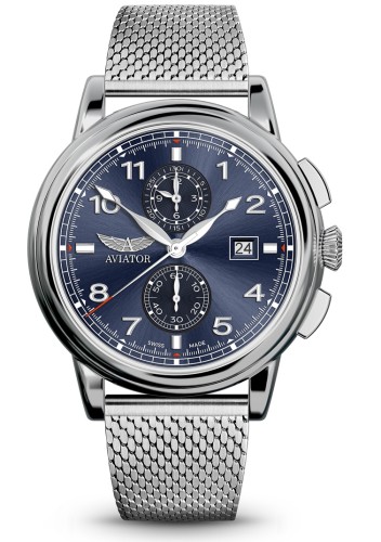 Zegarek Aviator Douglas Quartz Chronograph V.2.45.0.407.5 (V24504075)