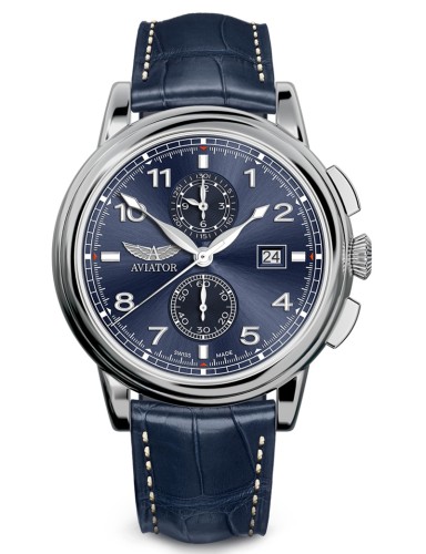 Zegarek Aviator Douglas Quartz Chronograph V.2.45.0.407.4 (V24504074)
