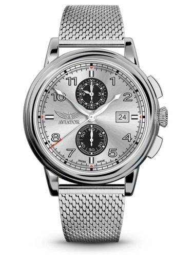 Zegarek Aviator Douglas Quartz Chronograph V.2.45.0.411.5 (V24504115)
